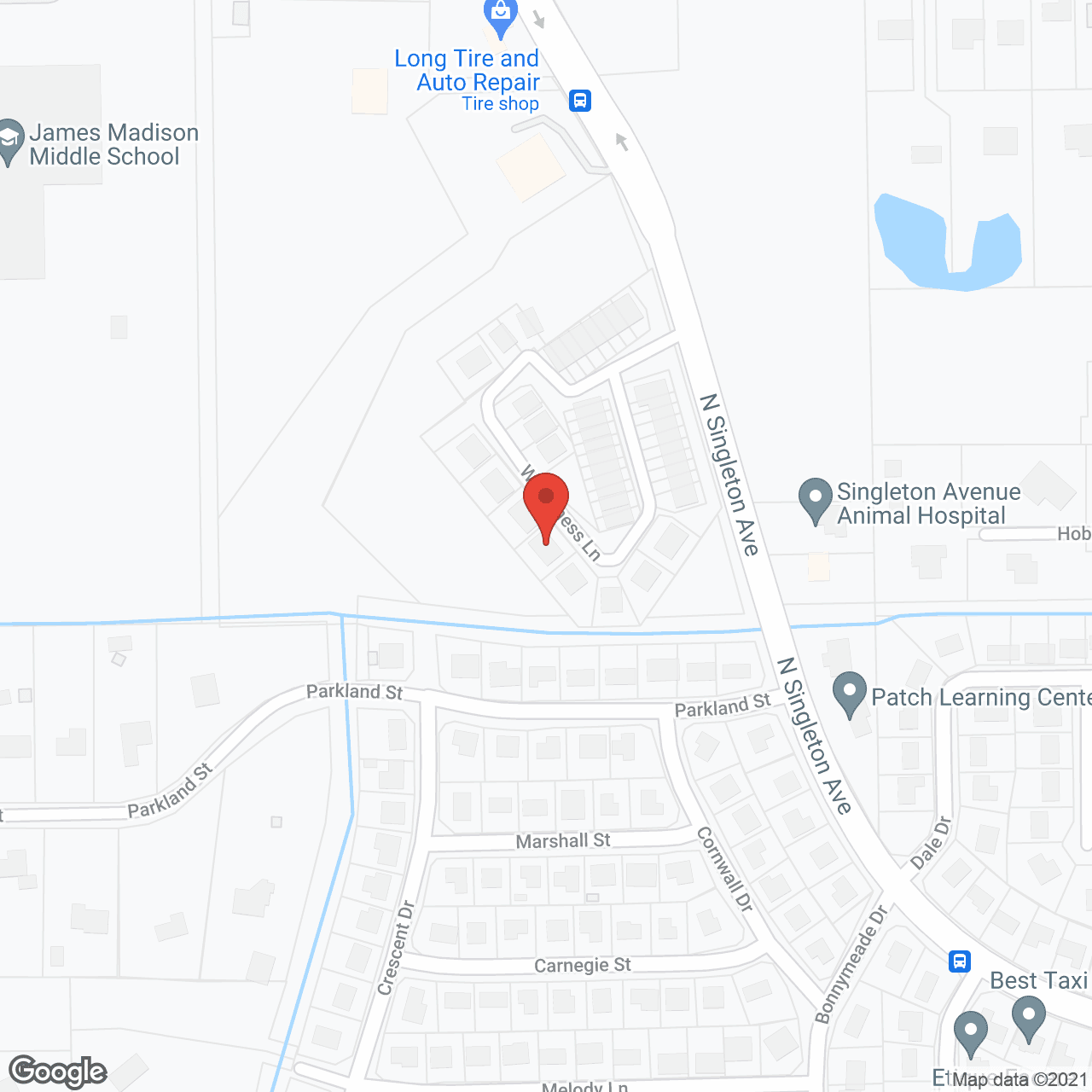 Map of the neighborhood around Tranquility Haven LLC