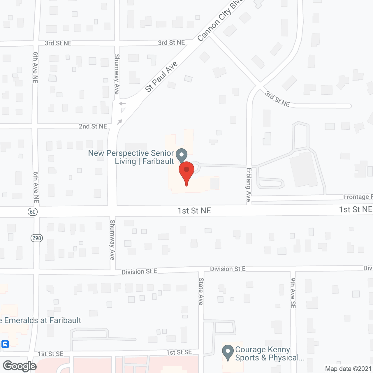 Map of the neighborhood around New Perspective Faribault
