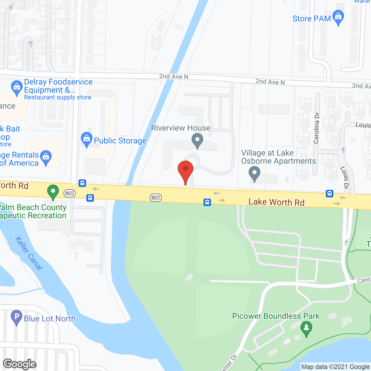 Map of the neighborhood around Riverview House