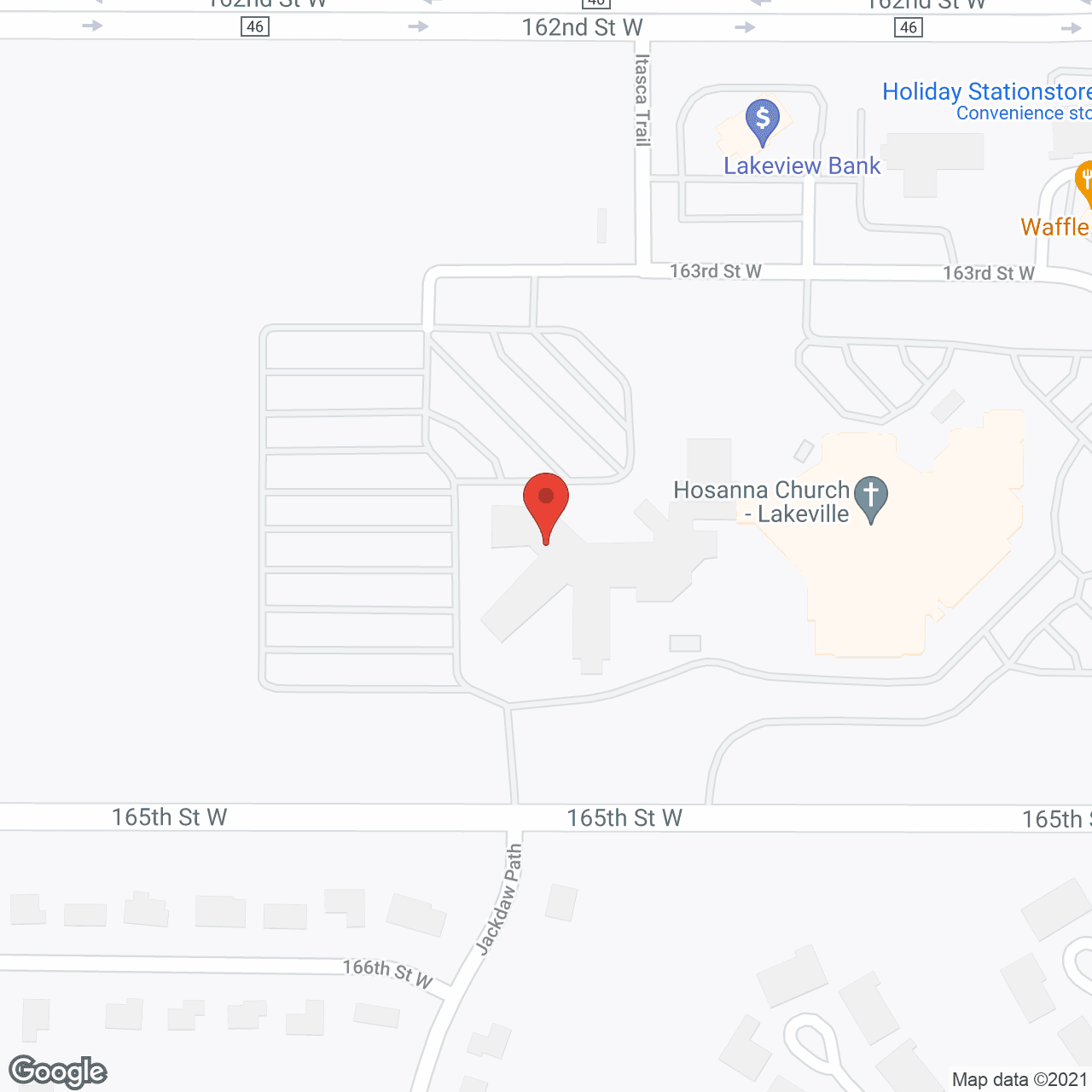 Map of the neighborhood around The Fountains at Hosanna