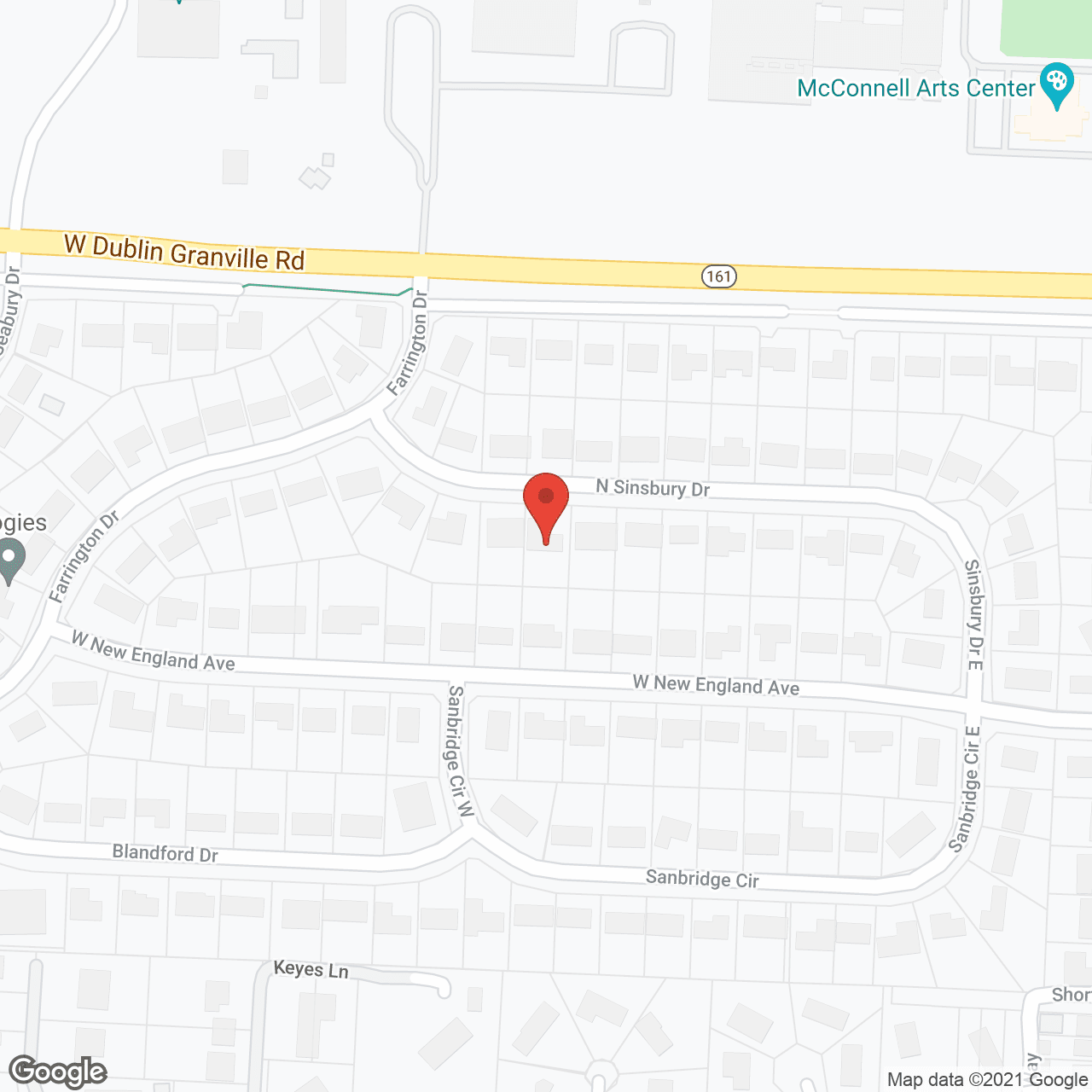 Map of the neighborhood around Pete's Place