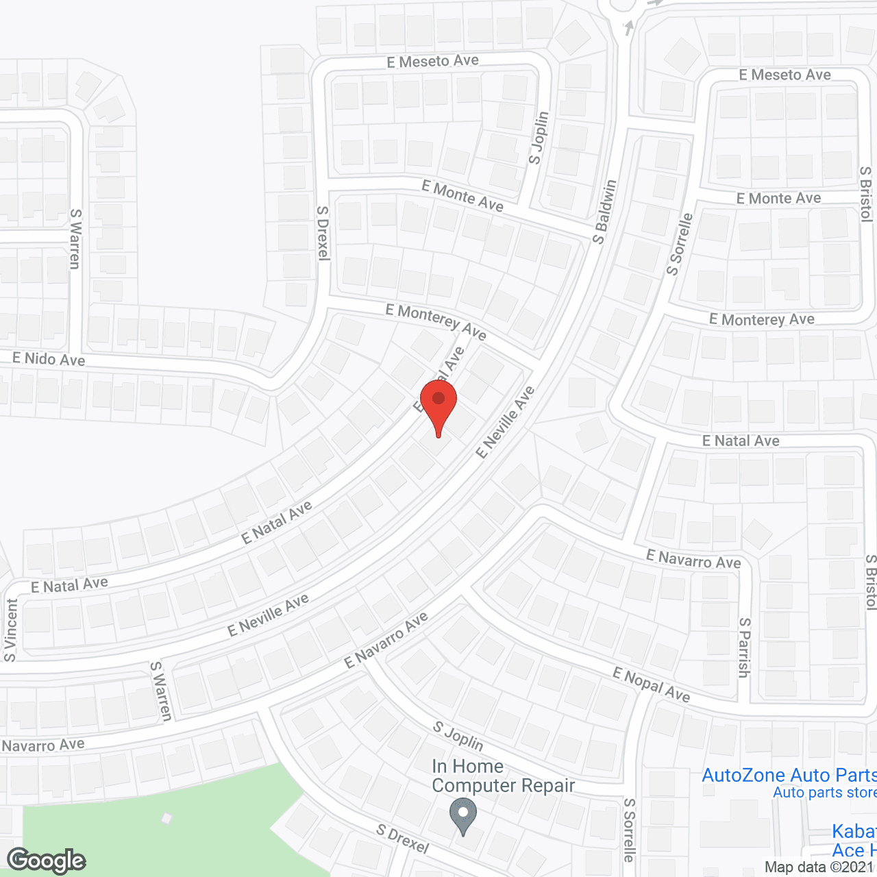 Map of the neighborhood around Golden Haven Assisted Living Home
