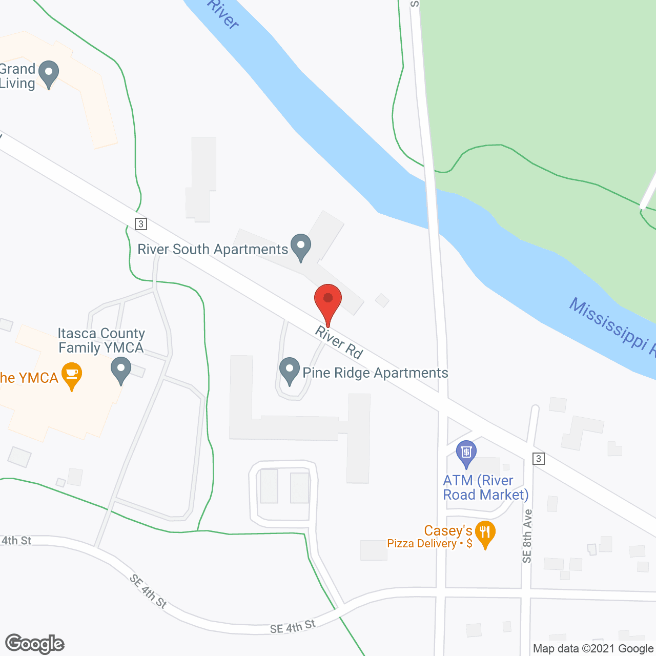 Map of the neighborhood around River South