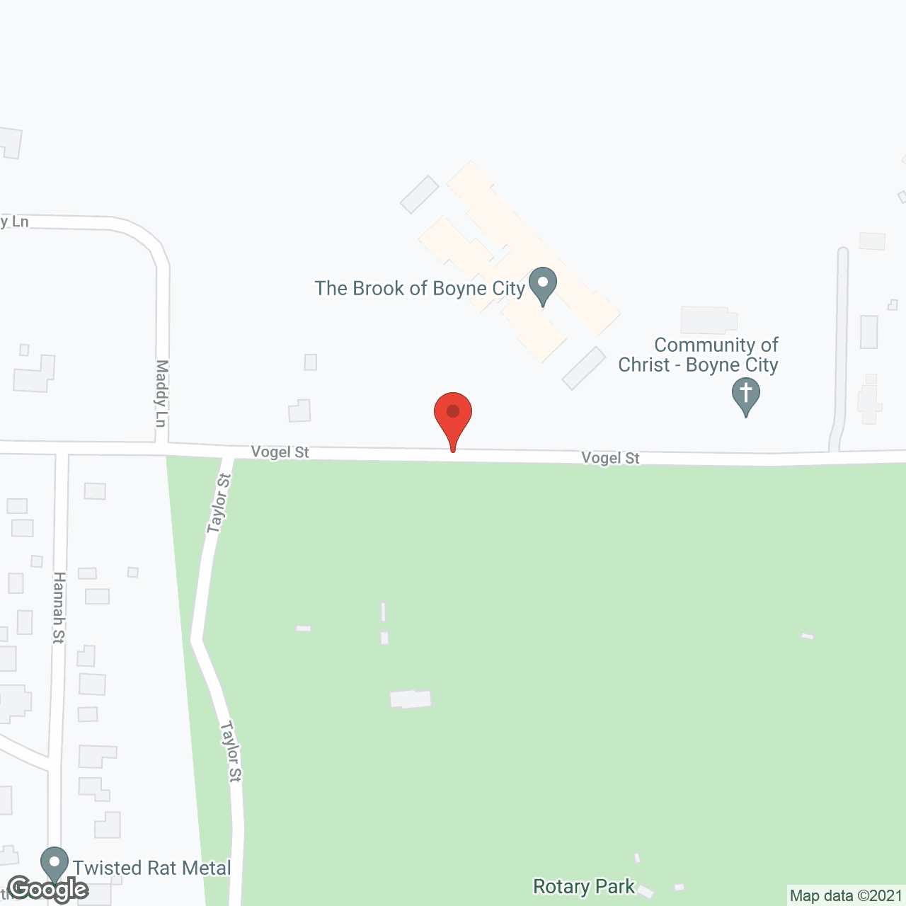 Map of the neighborhood around The Brook of Boyne City