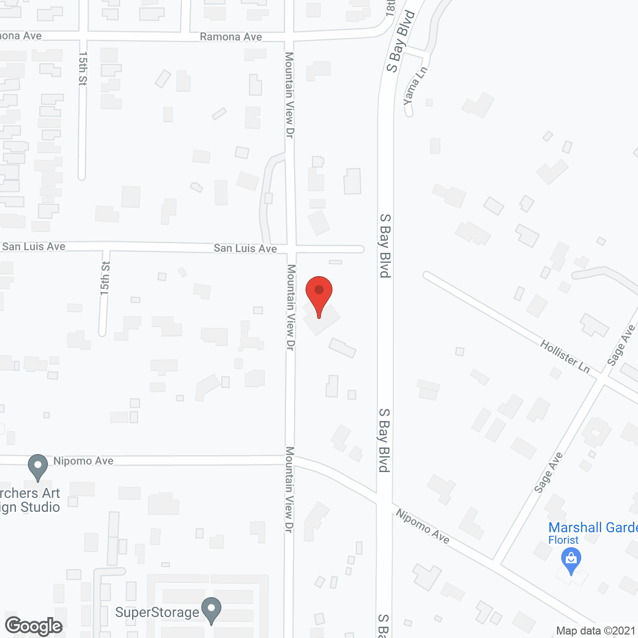 Map of the neighborhood around M and L South Bay Maxi Care