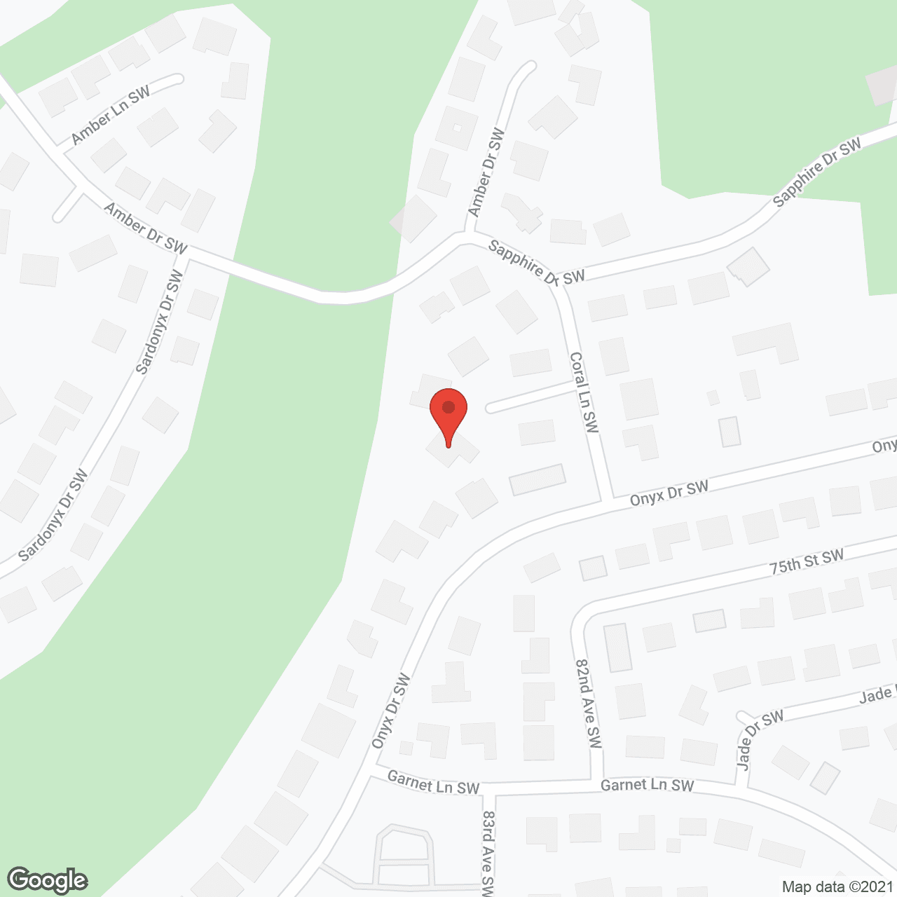Map of the neighborhood around Olympia Home in Lakewood