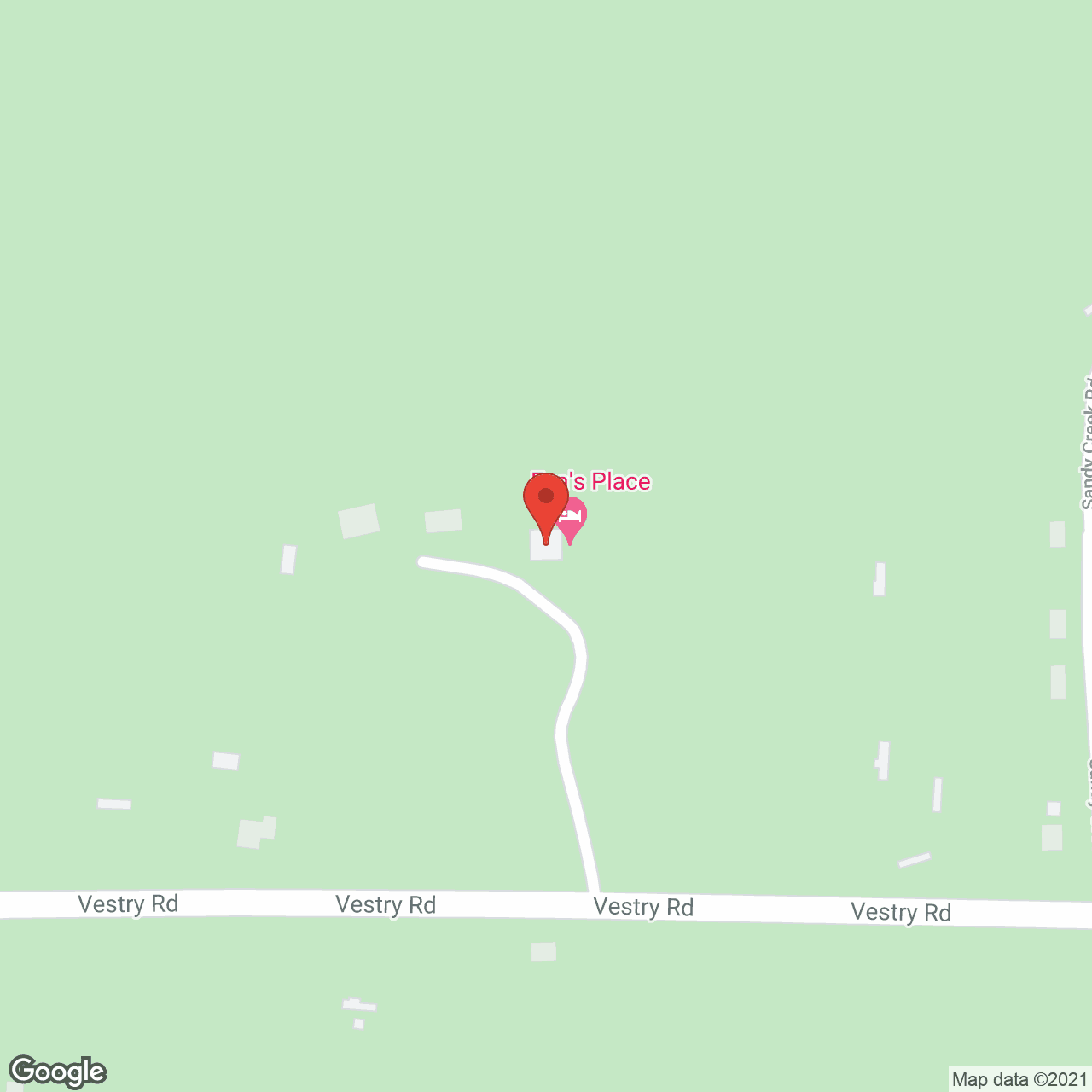 Map of the neighborhood around Eva’s Place