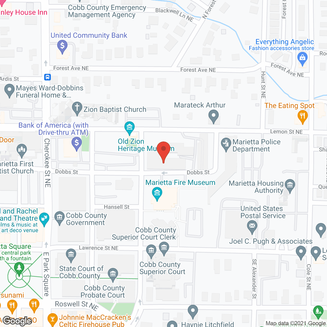 Map of the neighborhood around The Retreat at Dorsey Manor