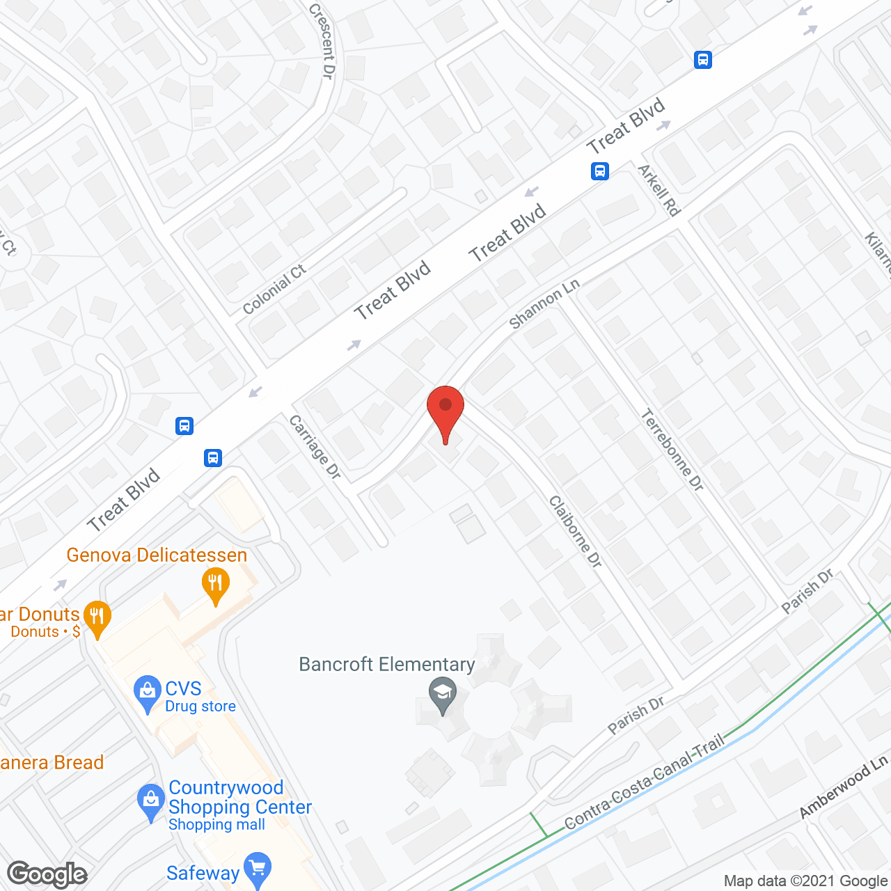 Map of the neighborhood around Lafayette Heights Residential Care II