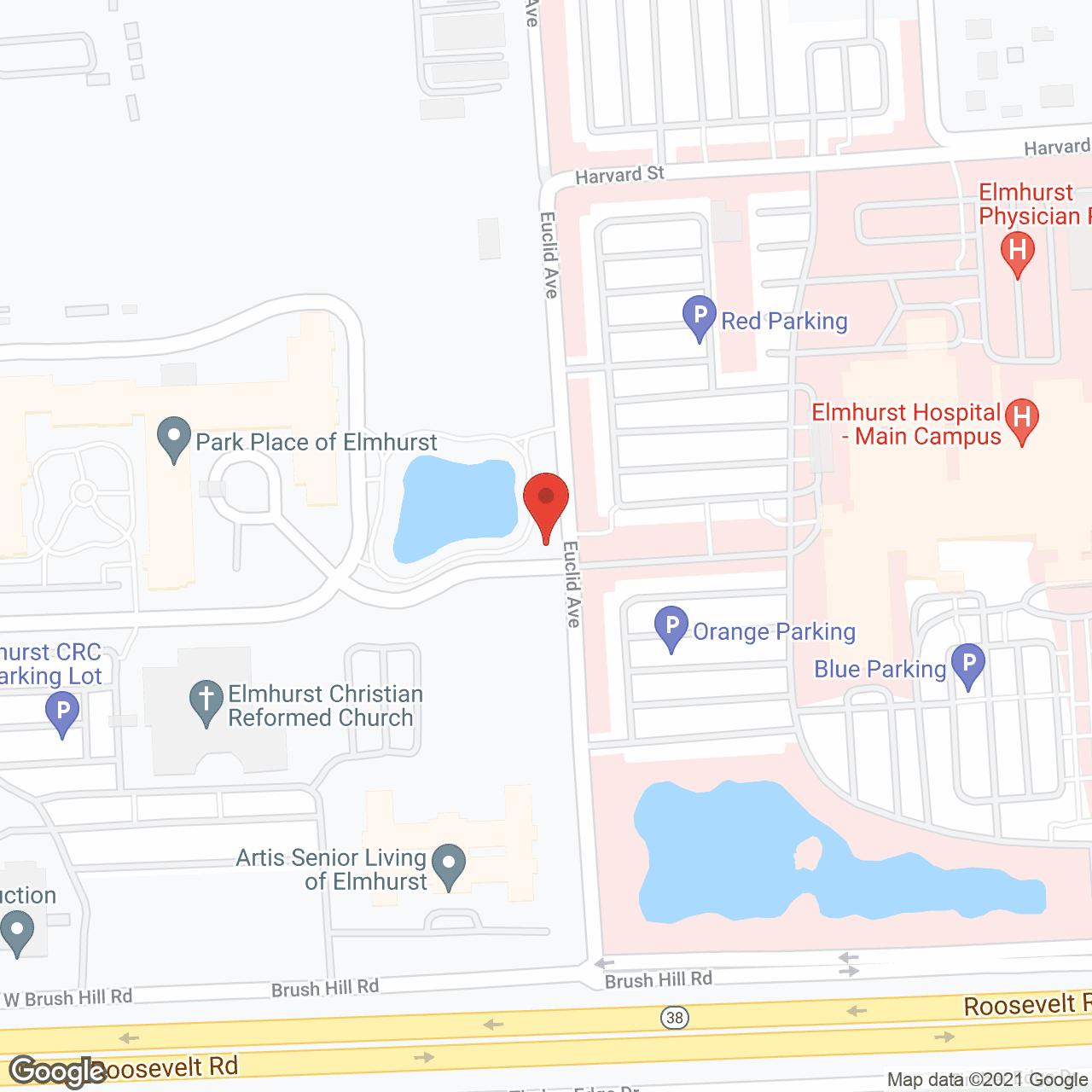 Map of the neighborhood around Park Place of Elmhurst