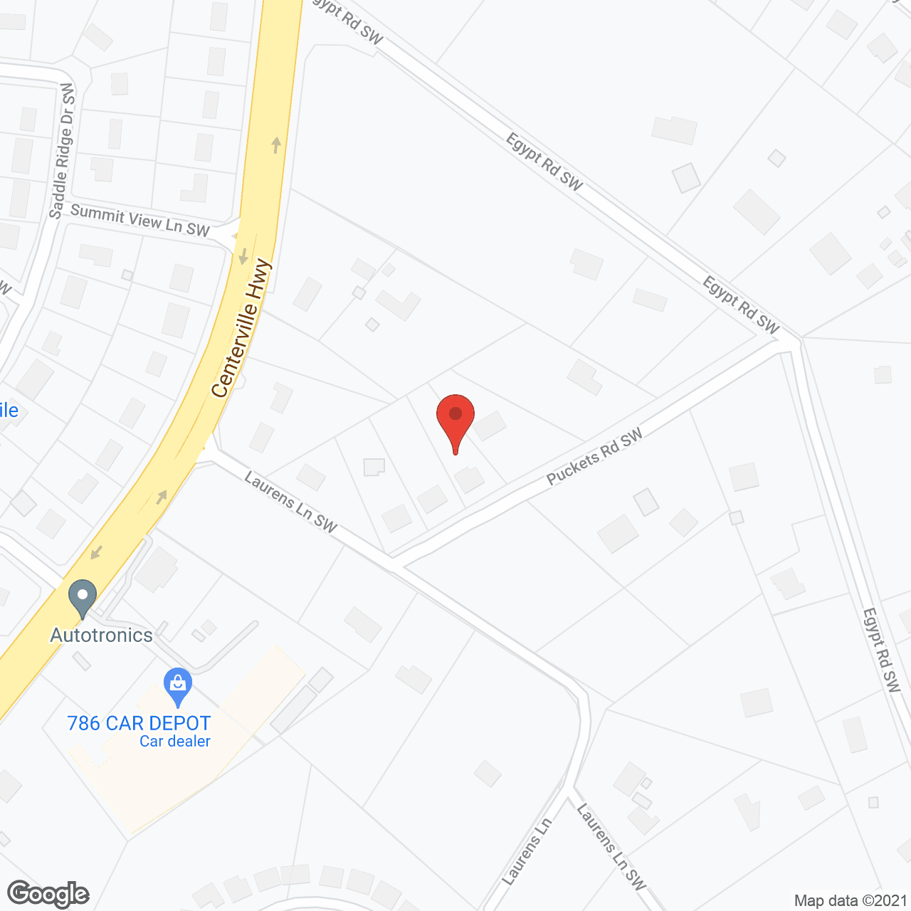 Map of the neighborhood around E and E Karing Hands
