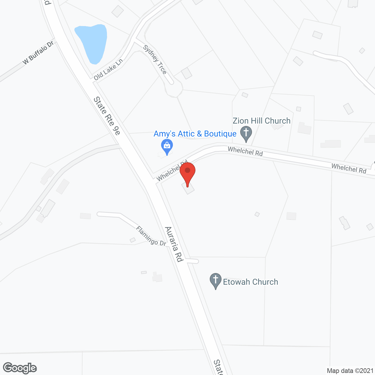 Map of the neighborhood around Tanglewood Community