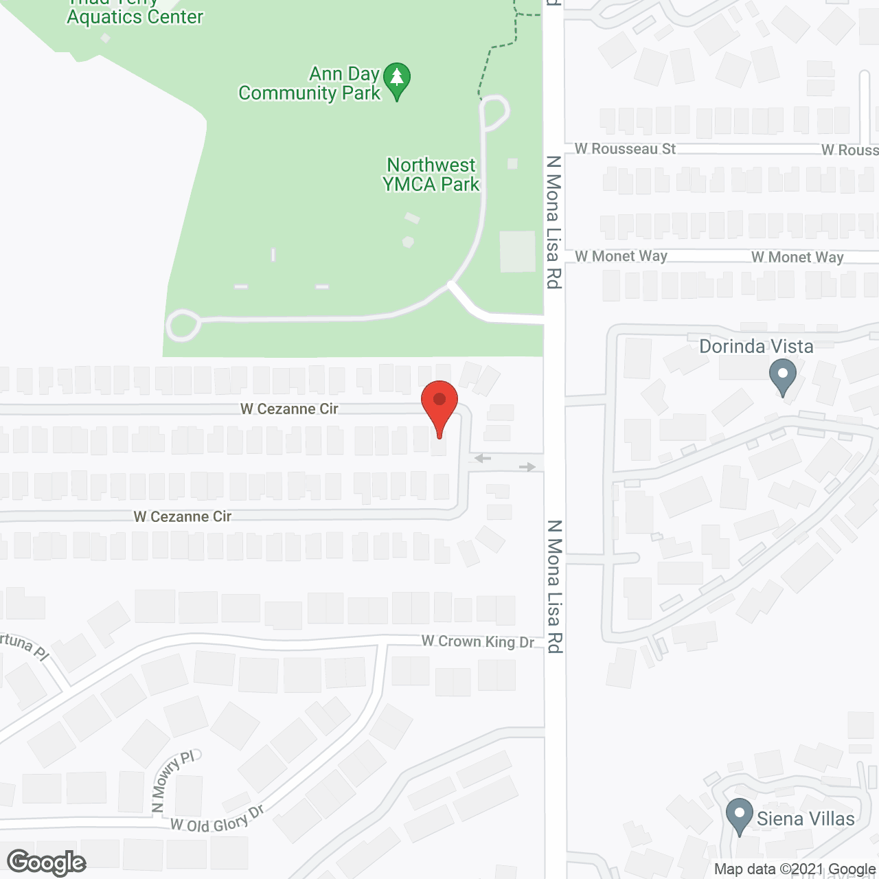 Map of the neighborhood around J and E's Caring Hands Assisted Living Home