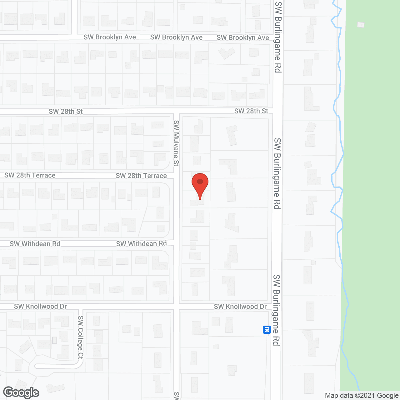 Map of the neighborhood around Winter Meadow