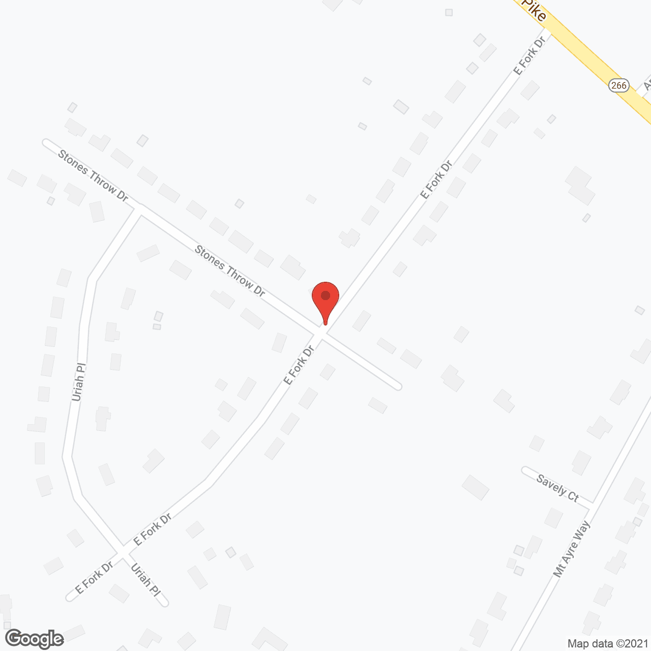 Map of the neighborhood around Creekside at Three Rivers and Creekside Villas