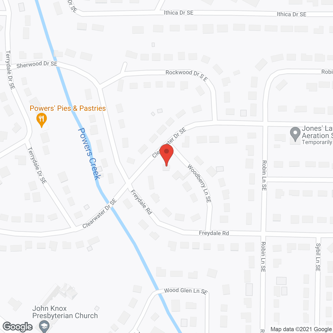 Map of the neighborhood around The Joy of Living