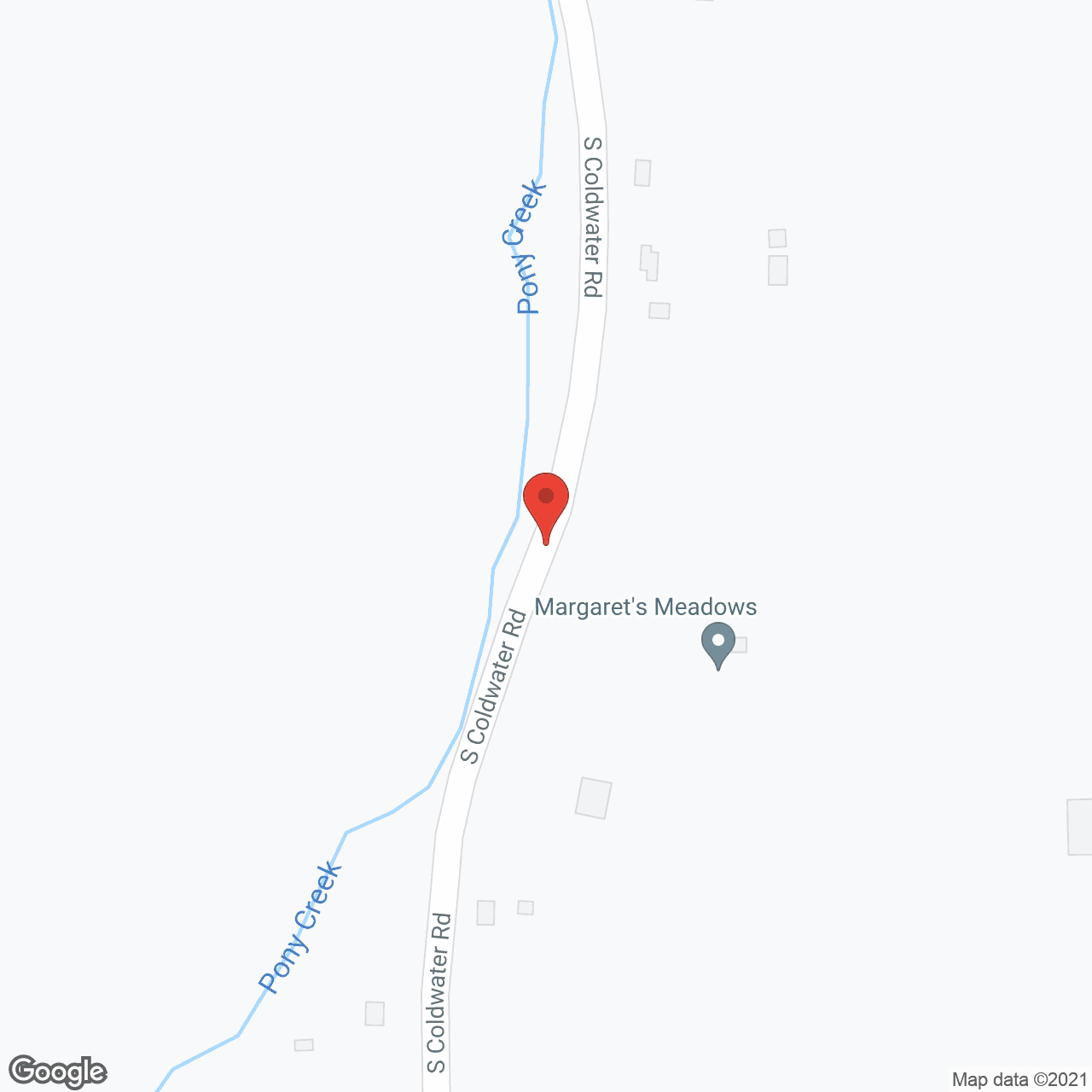 Map of the neighborhood around Margaret's Meadows