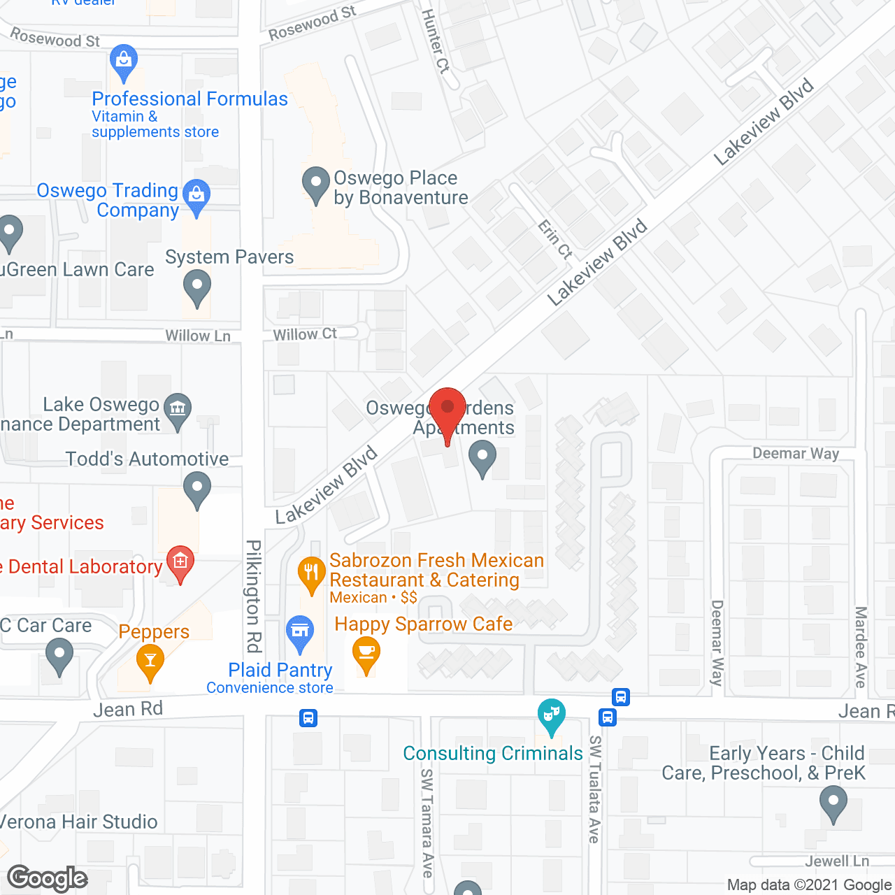 Map of the neighborhood around Oswego Cottage Adult Care
