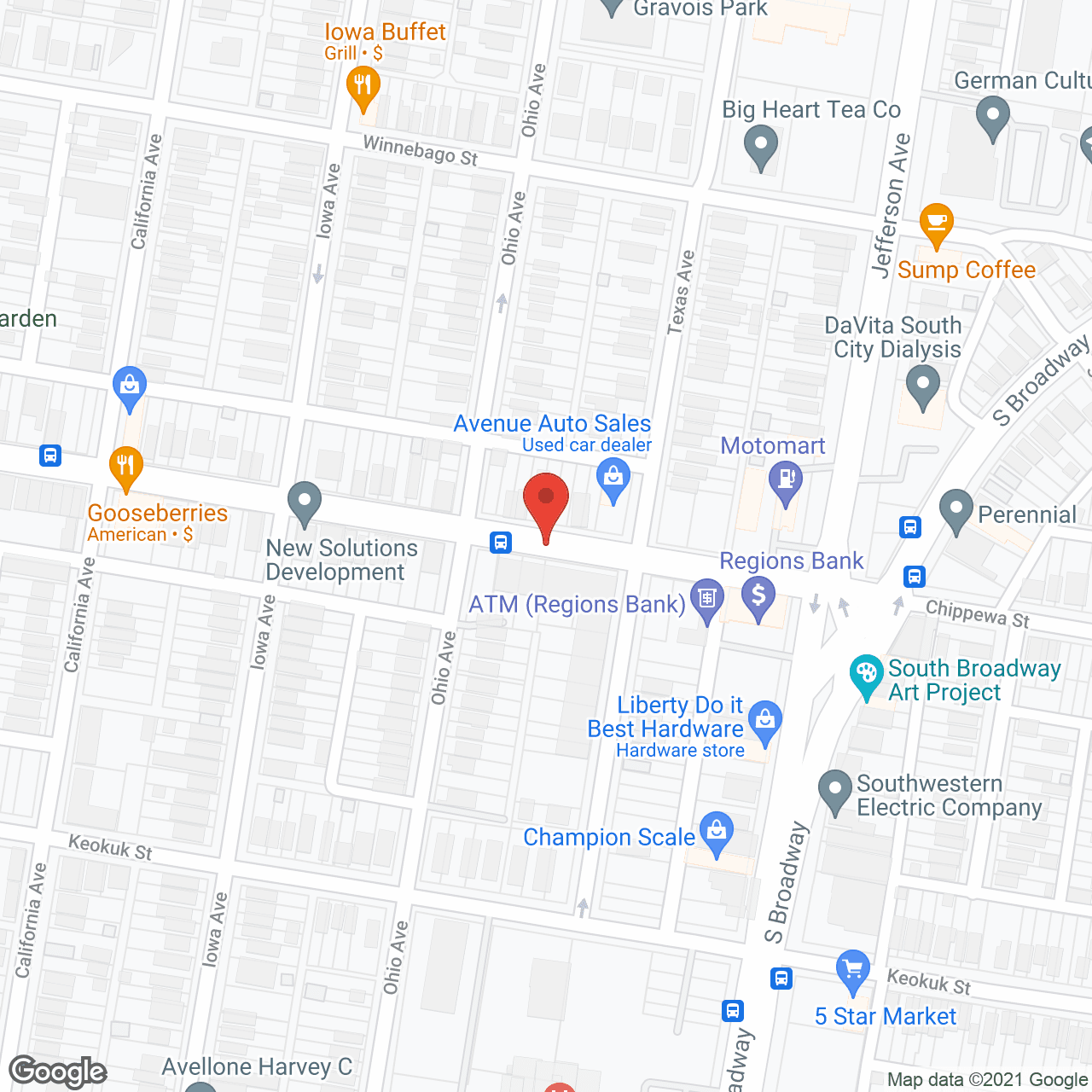 Map of the neighborhood around Alexian Court Apartments