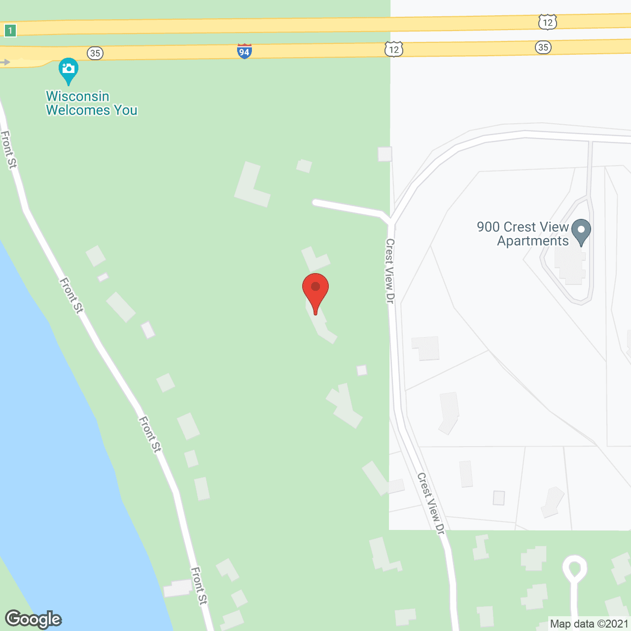 Map of the neighborhood around Crest View