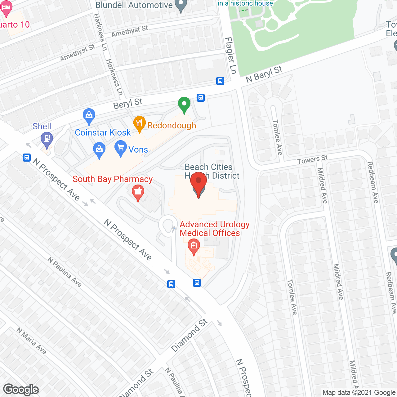 Map of the neighborhood around Silverado Beach Cities