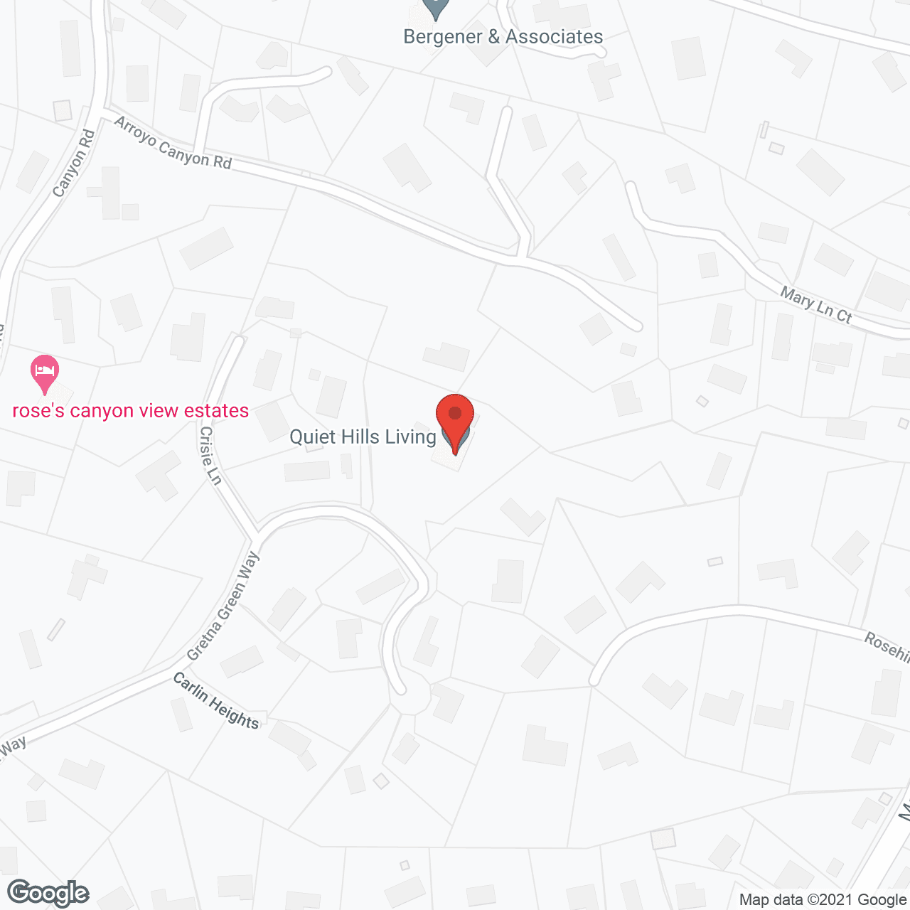 Map of the neighborhood around Canyon Hills Home Care II
