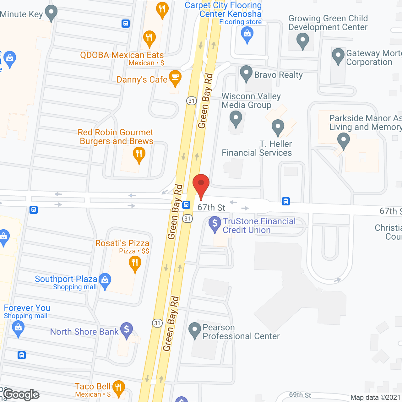 Map of the neighborhood around Parkside Manor
