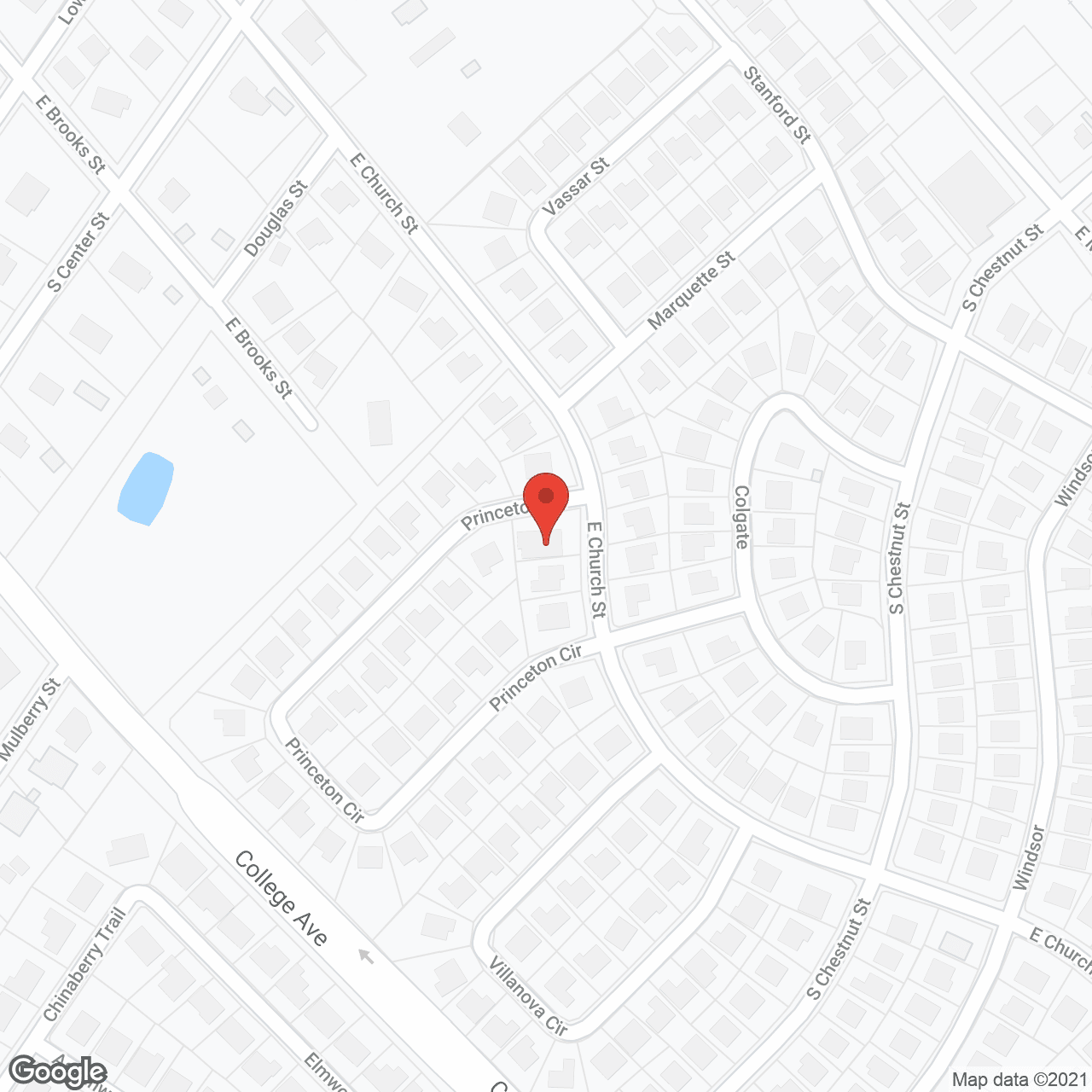 Map of the neighborhood around Gracy's Place