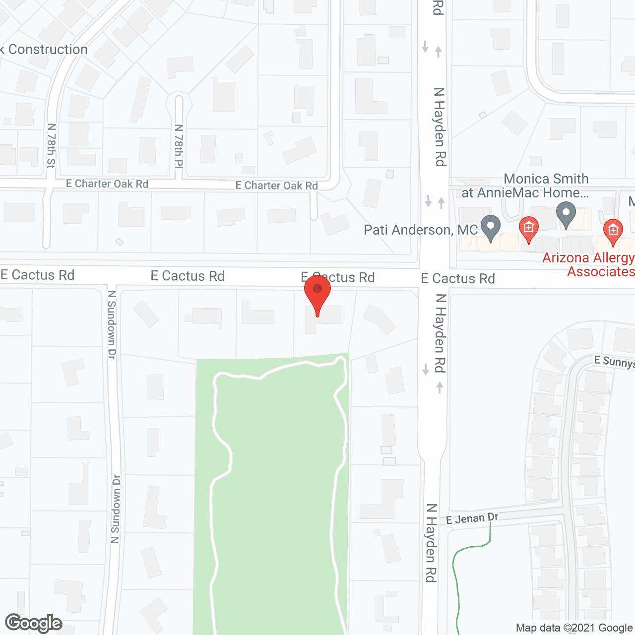 Map of the neighborhood around Hayden Villa Assisted Living Home