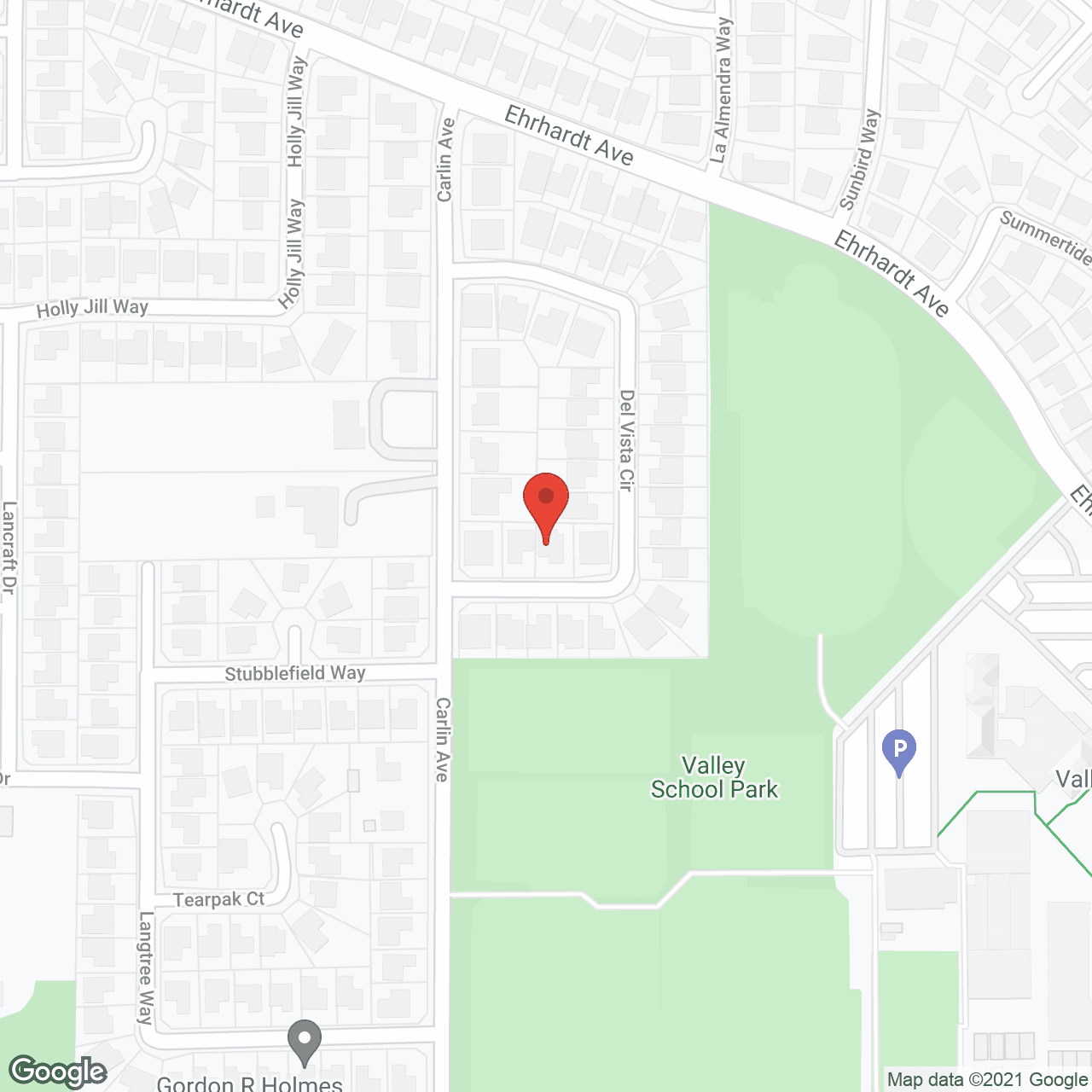 Map of the neighborhood around Del Vista Residential Care Home