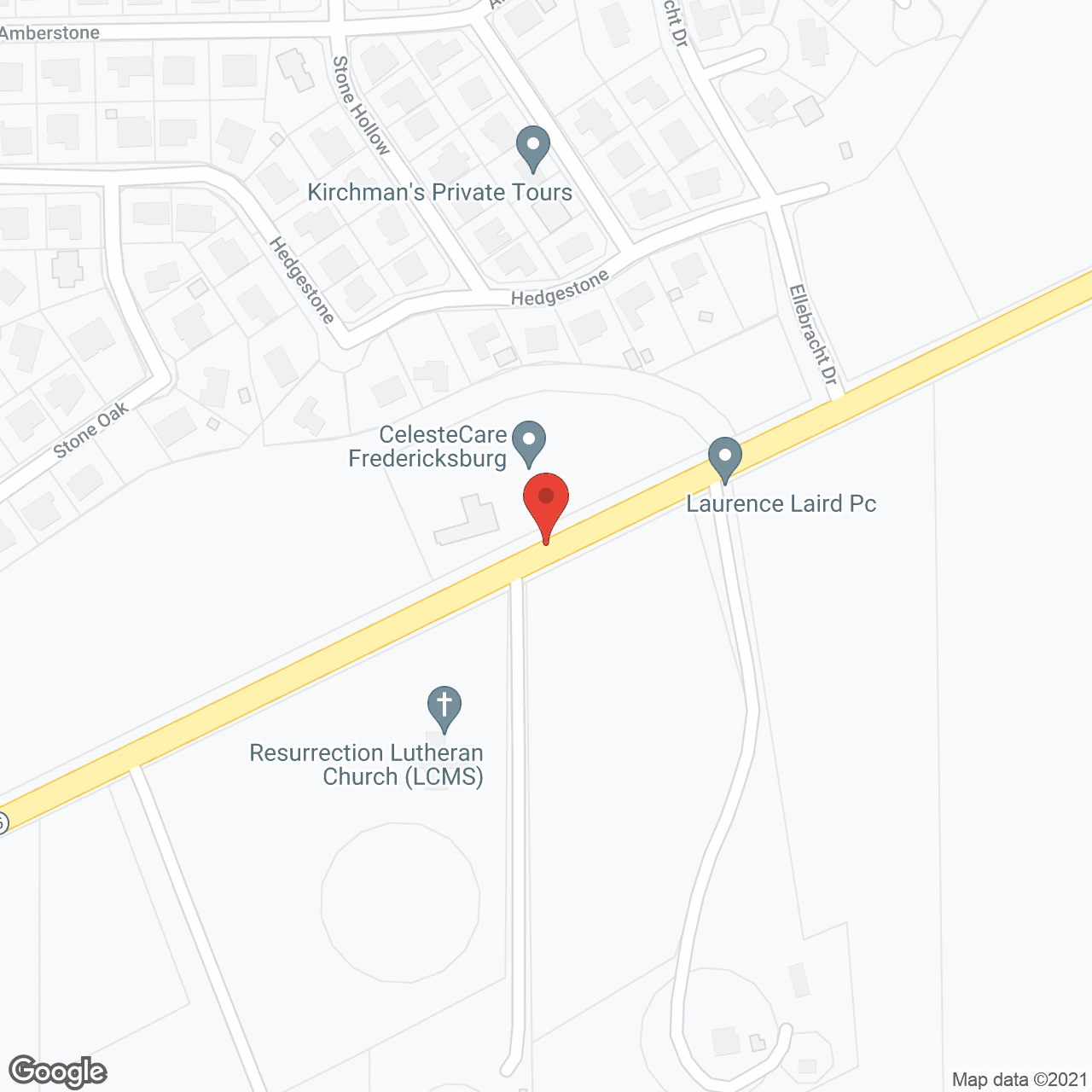 Map of the neighborhood around Celeste Care of Fredericksburg