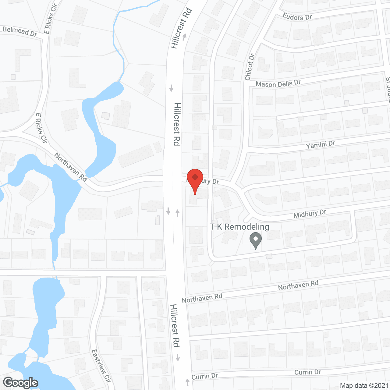 Map of the neighborhood around Jackson's Place