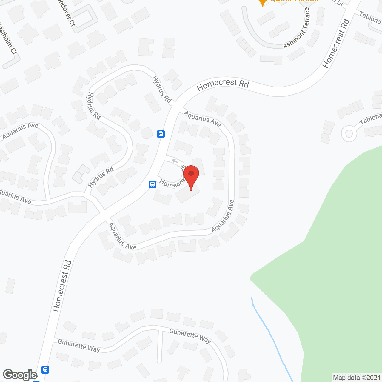 Map of the neighborhood around JK House of Grace II