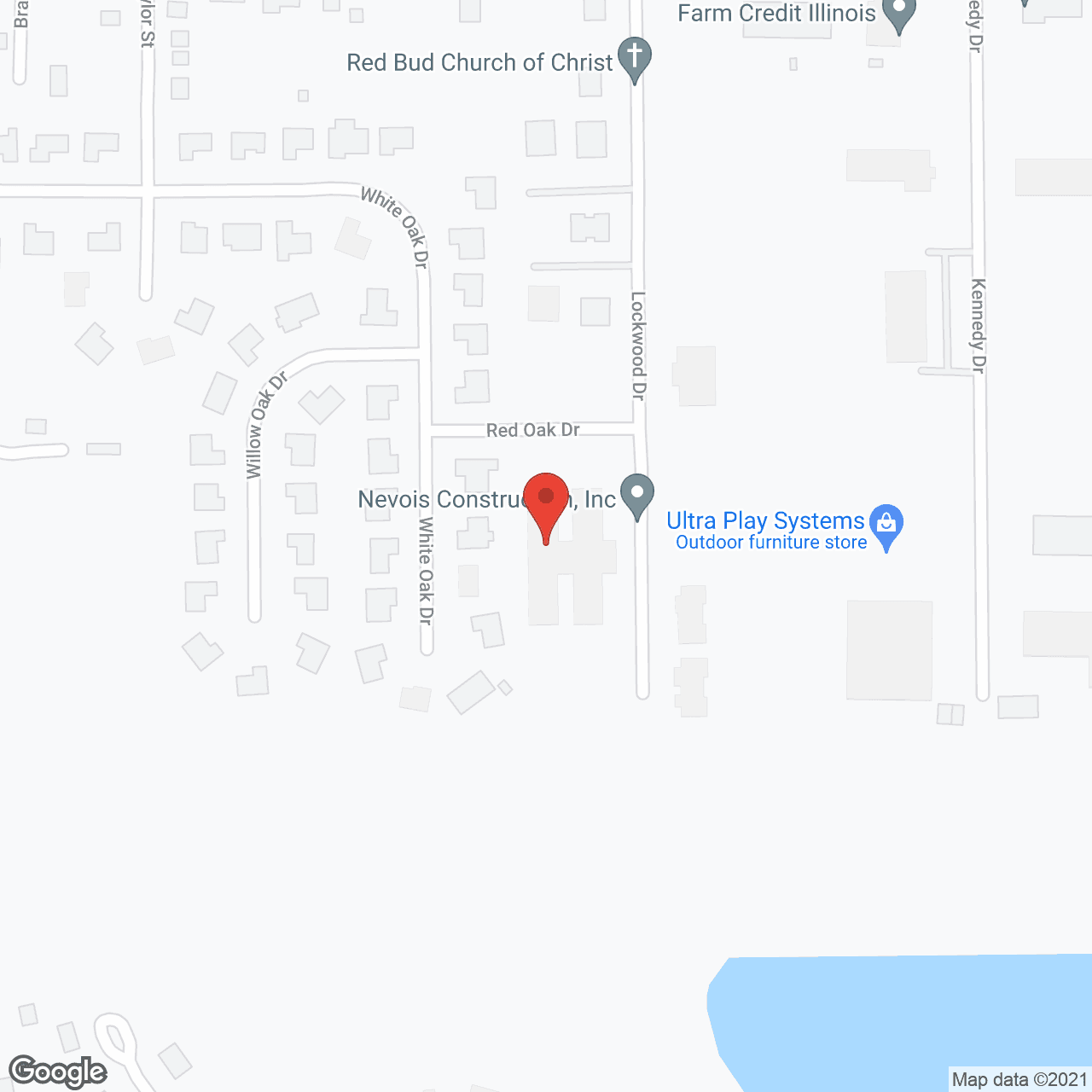 Map of the neighborhood around Garden Place of Red Bud
