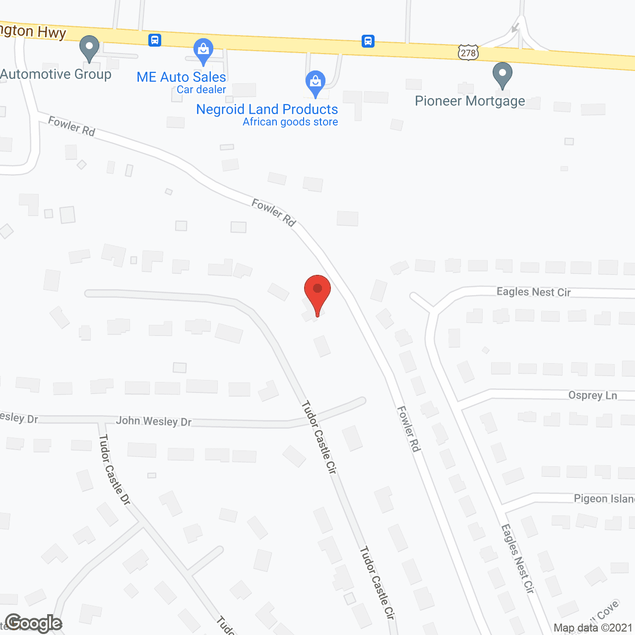 Map of the neighborhood around Tudor Castle Residential Care Home
