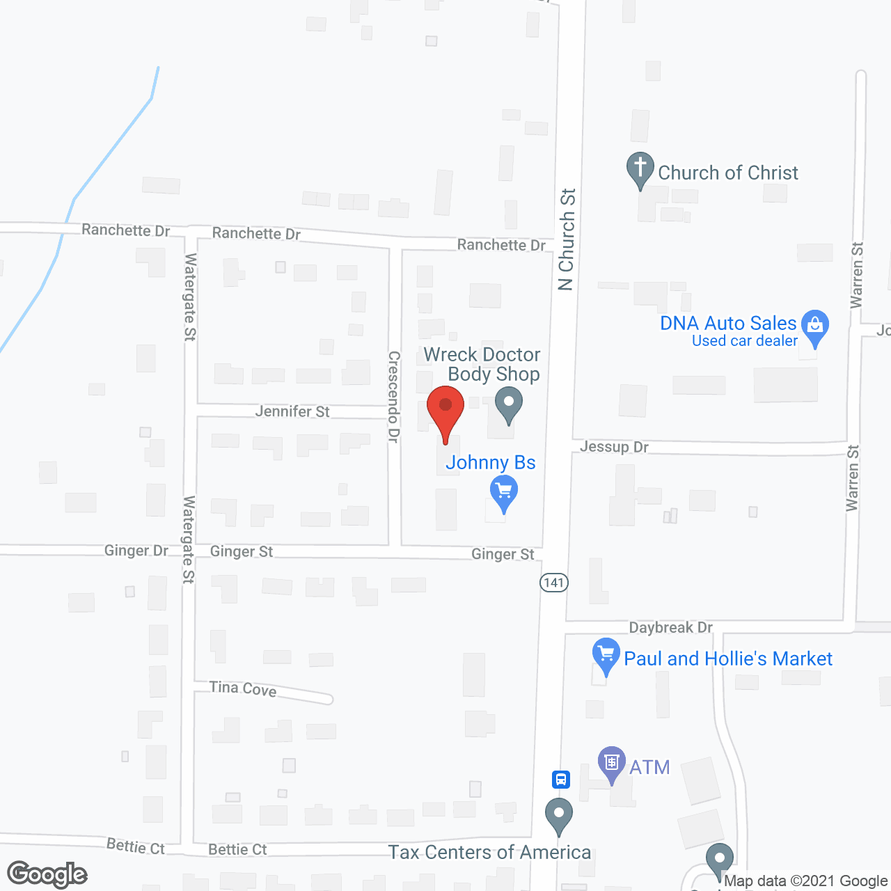 Map of the neighborhood around Christopher Homes of Jonesboro
