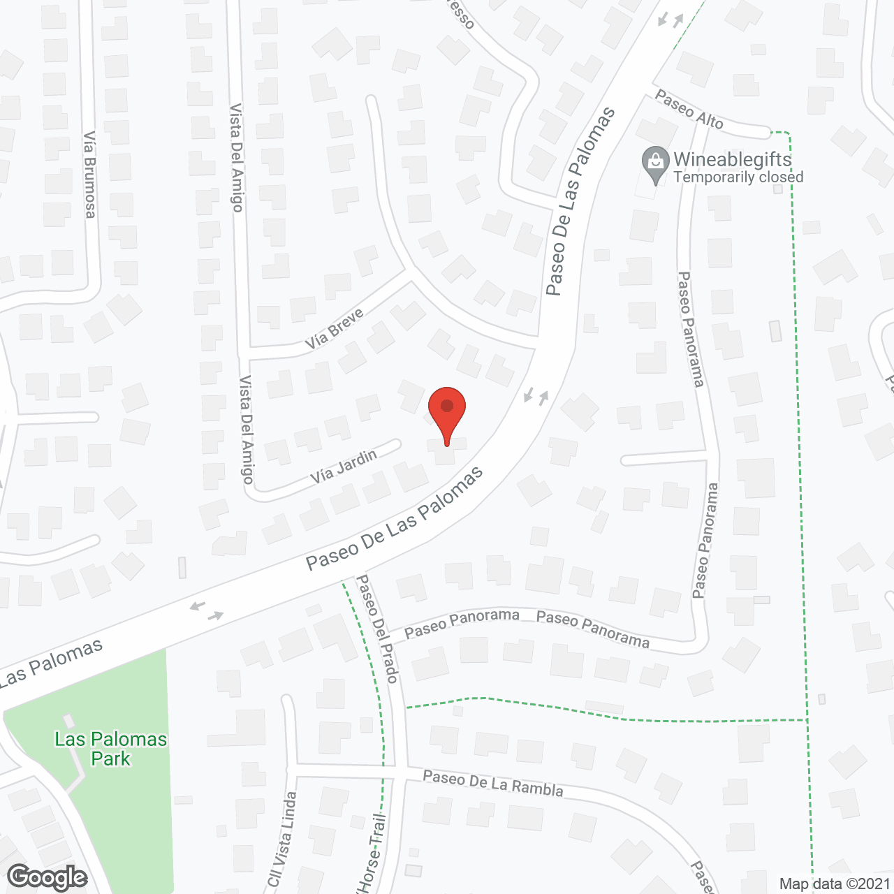 Map of the neighborhood around New Horizon Board and Care II