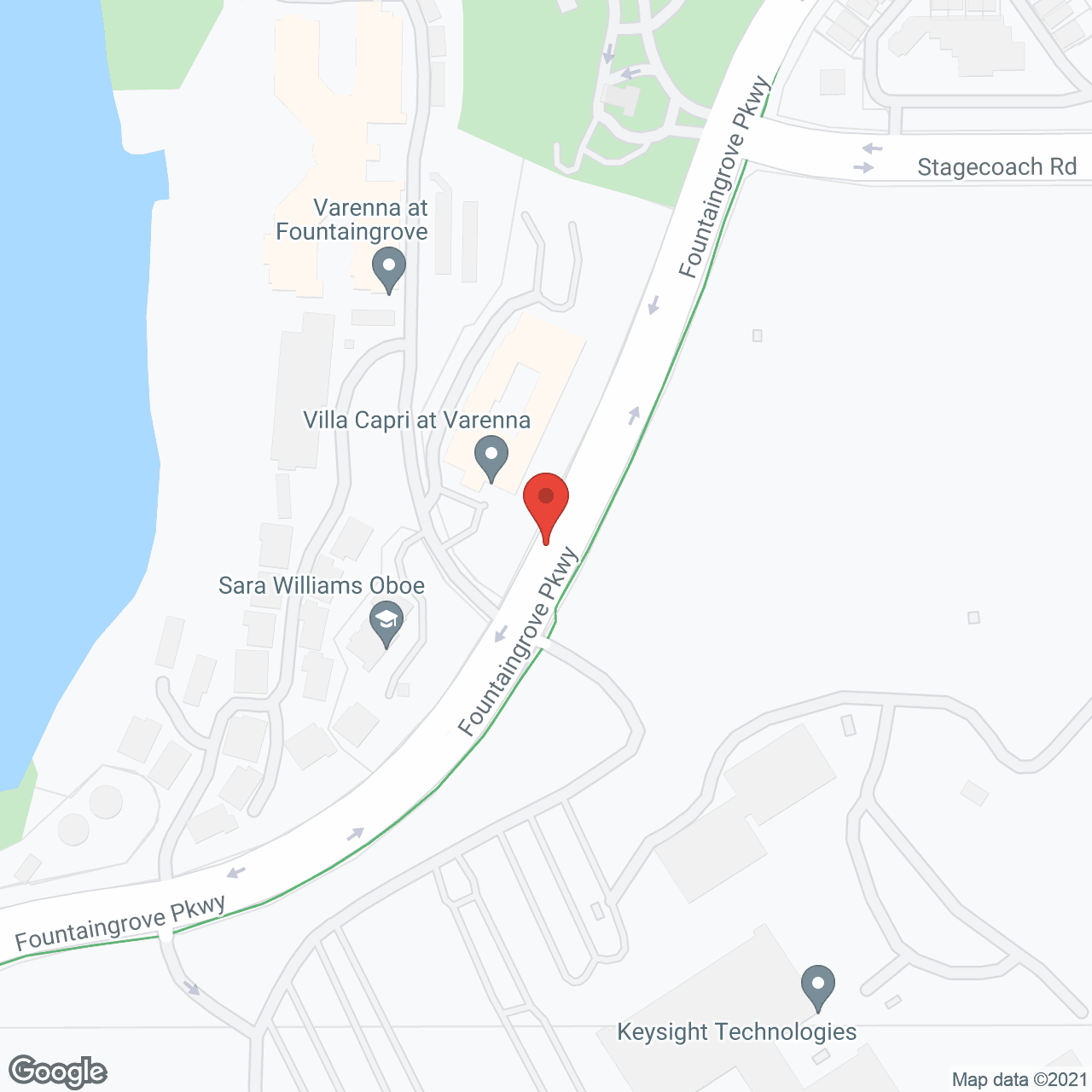 Map of the neighborhood around Villa Capri