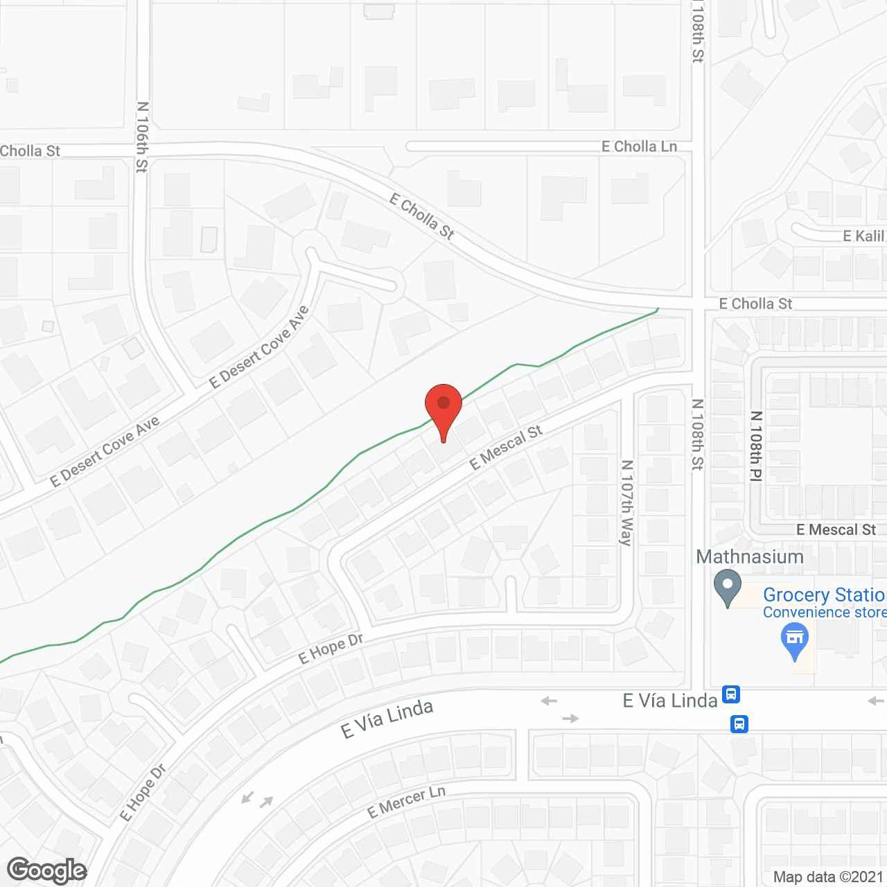 Map of the neighborhood around Trinity Homes of Scottsdale