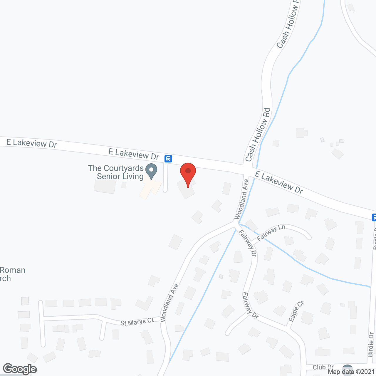Map of the neighborhood around The Courtyards at Johnson City - The Gardens