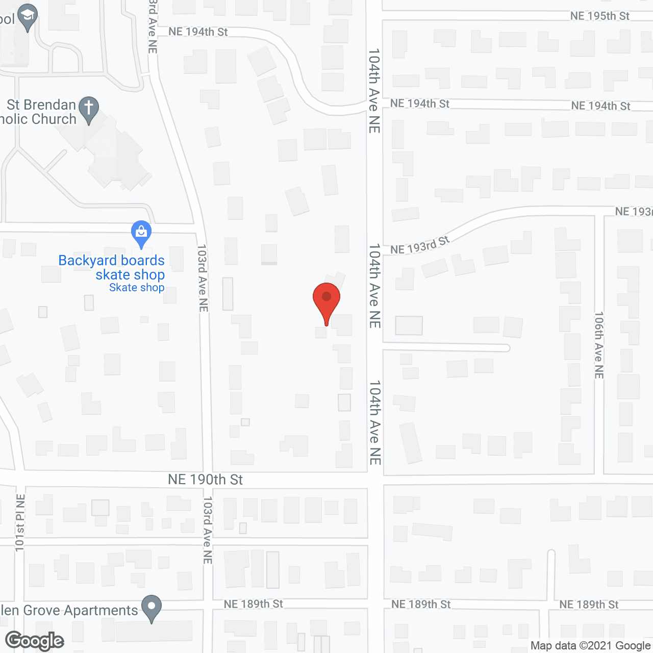 Map of the neighborhood around Peace and Comfort Senior Care