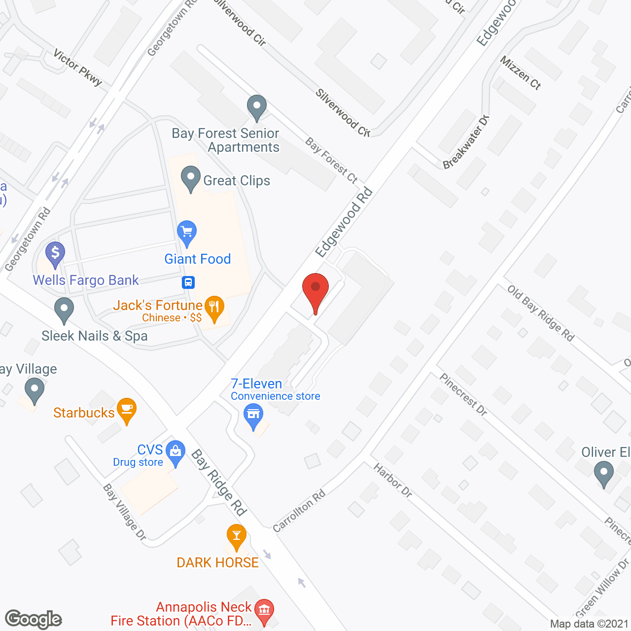 Map of the neighborhood around The Gardens of Annapolis