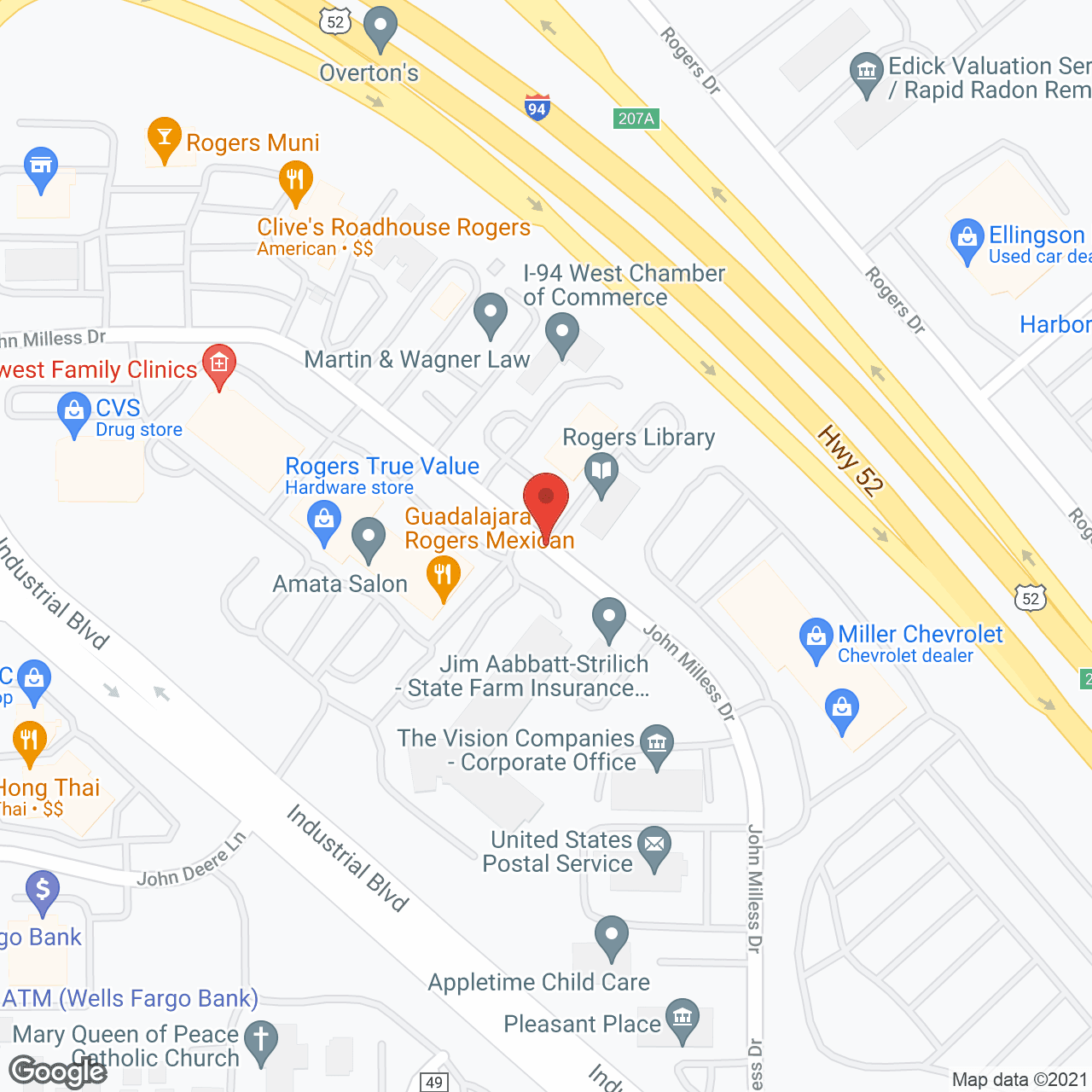Map of the neighborhood around Heritage Place