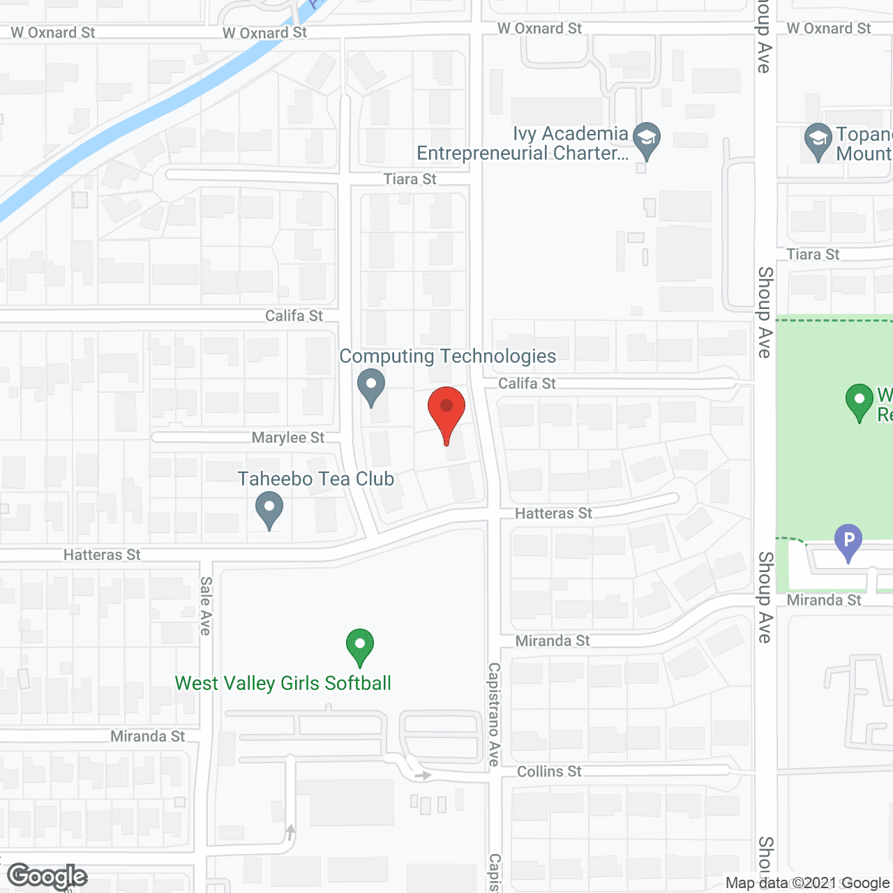 Map of the neighborhood around Flair Manor
