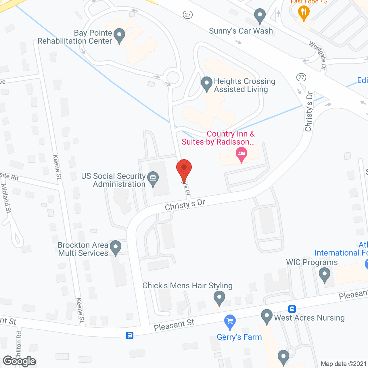 Map of the neighborhood around Heights Crossing