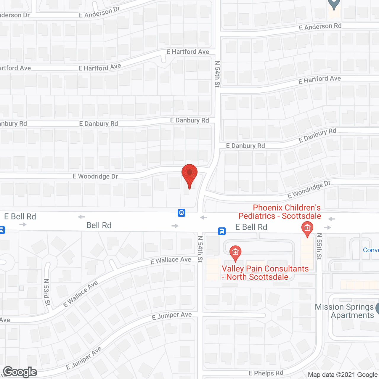 Map of the neighborhood around Bell Adult Care Home