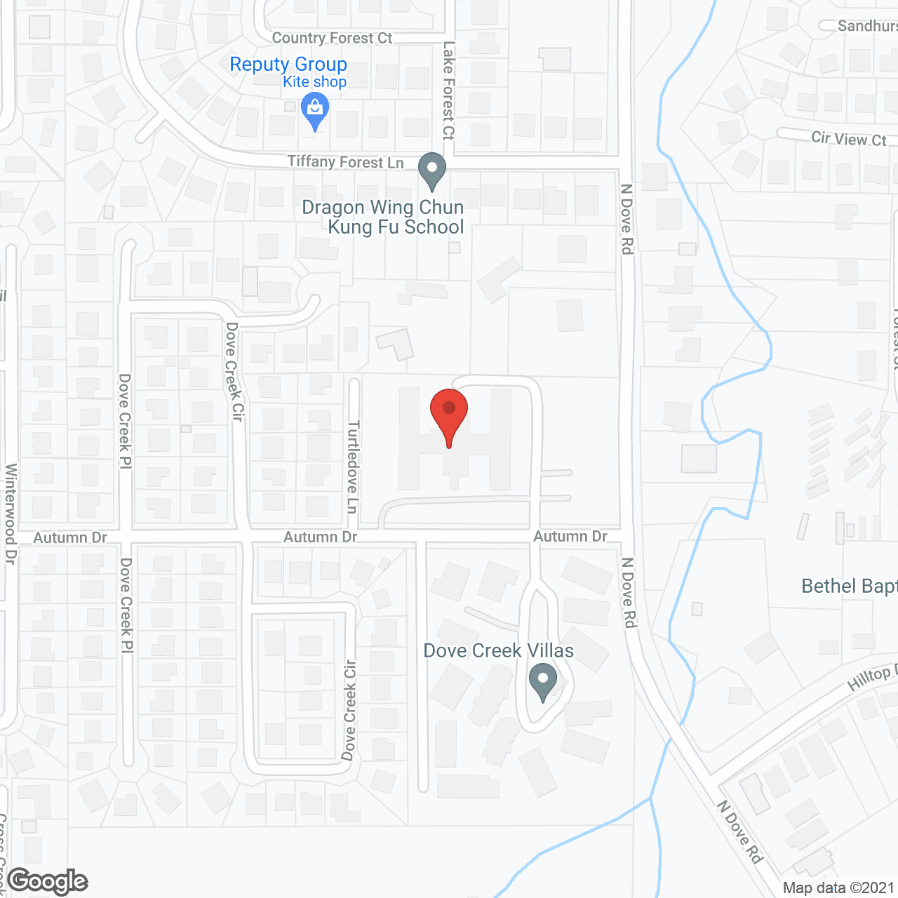 Map of the neighborhood around Woodridge Nursing and Rehab