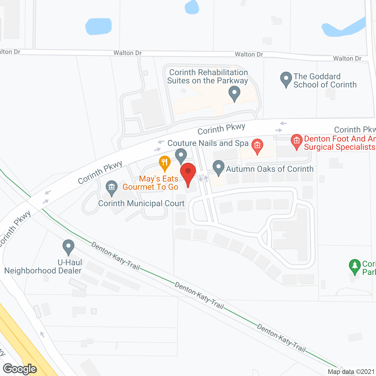 Map of the neighborhood around Autumn Oaks of Corinth
