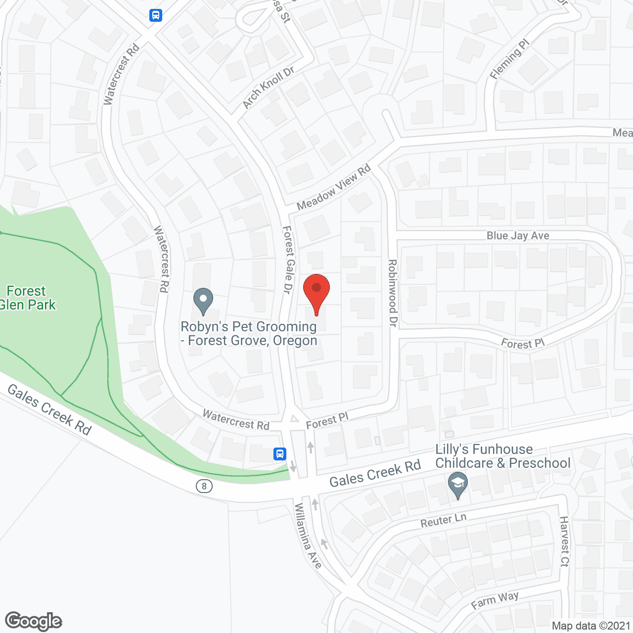 Map of the neighborhood around Forest View Adult Care Home