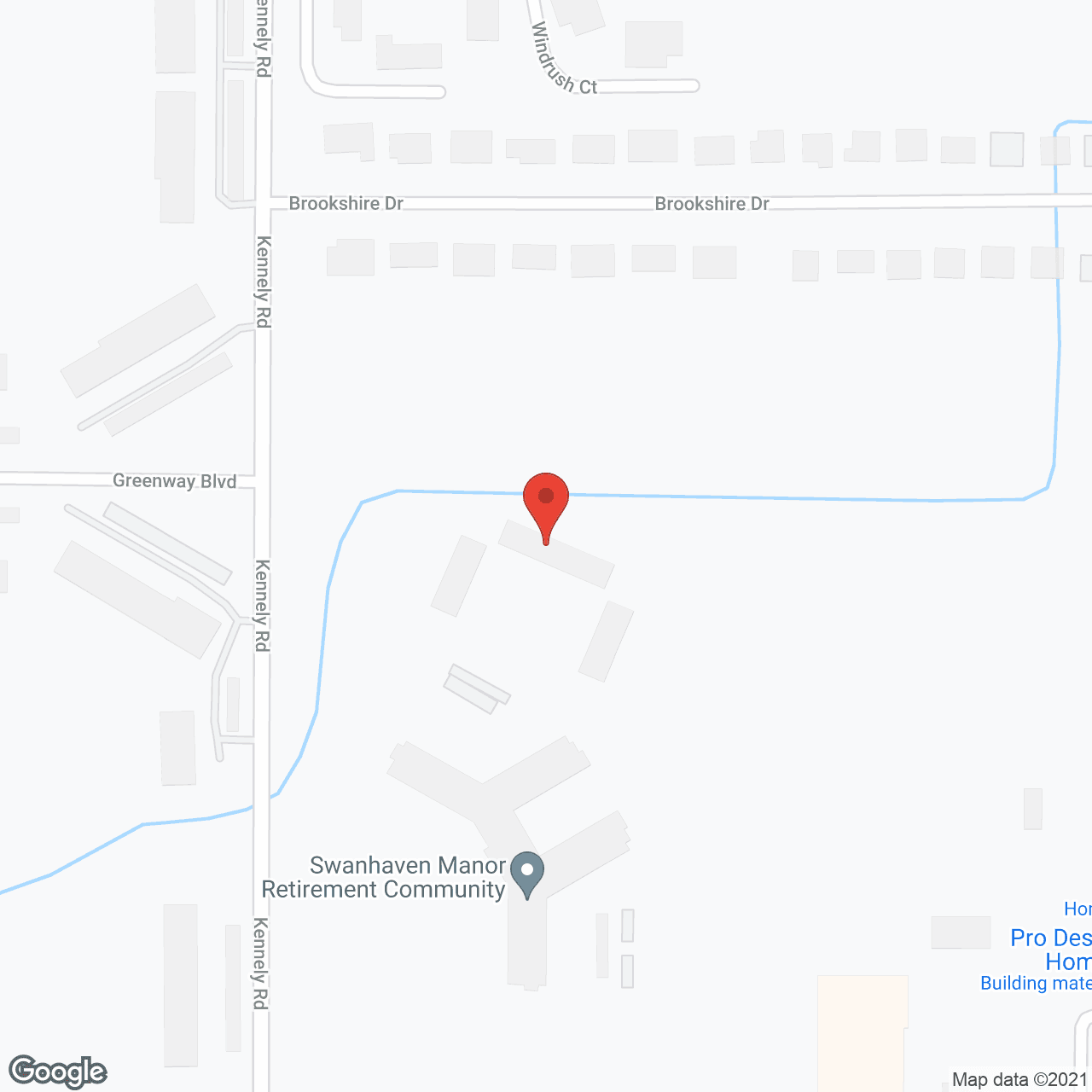 Map of the neighborhood around Swanhaven Manor